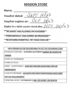 Emergency Voucher Slip Example