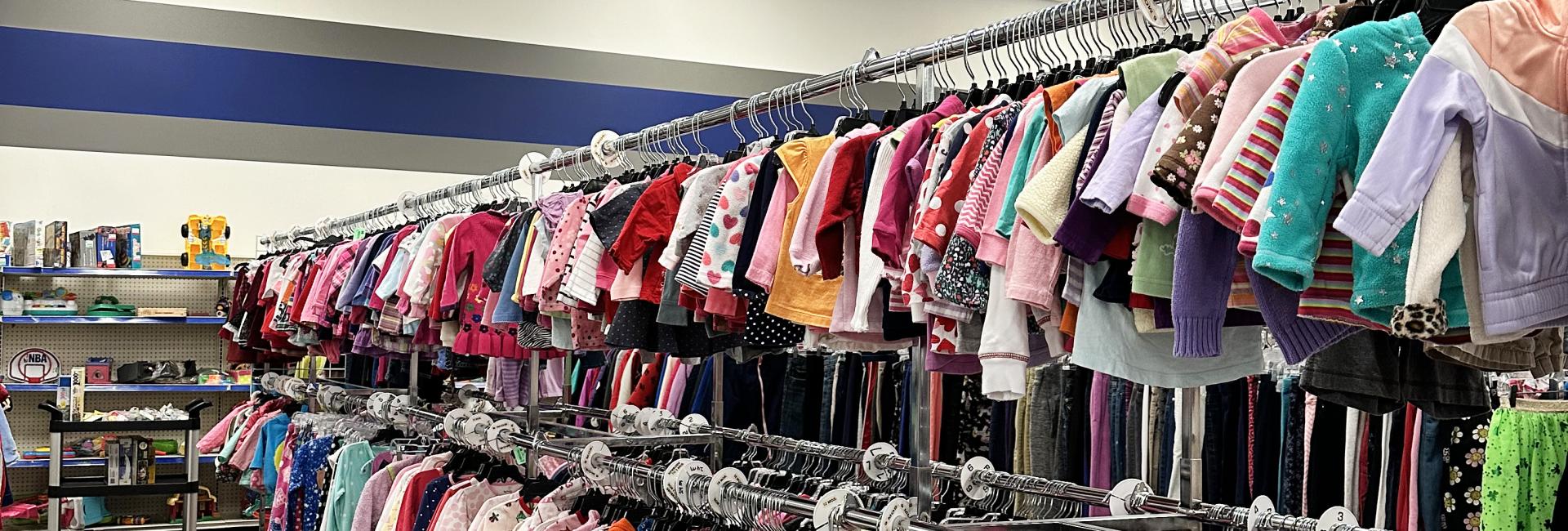 Children's clothing at the Mission Store