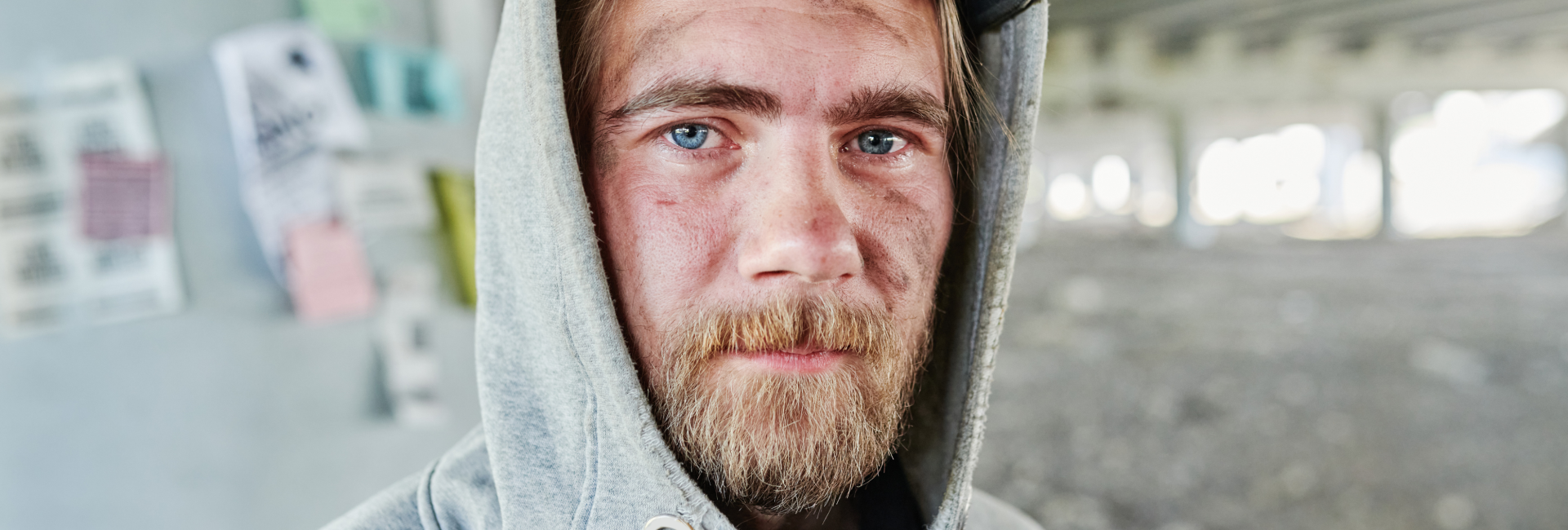 Man experiencing homelessness