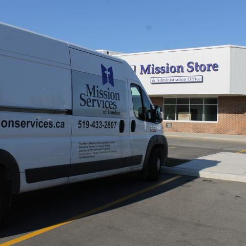 Mission Store Van and Front of Mission Store